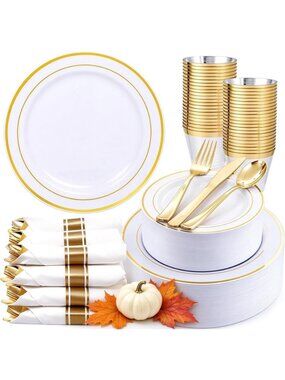 Gold Dinnerware Set